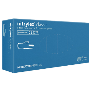 Rękawiczki nitrylowe białe MERCATOR