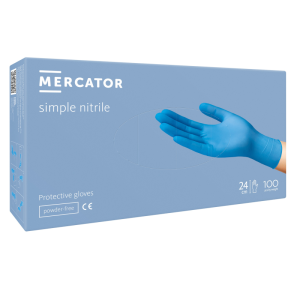 Rękawice MERCATOR simple nitrile niebieskie