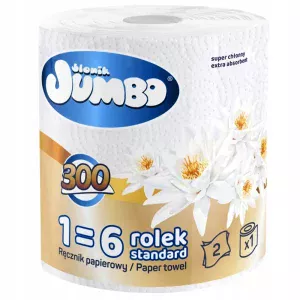 Ręcznik papierowy JUMBO 2 warstwowy biały chłonny
